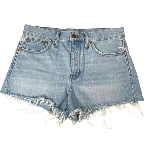 Madewell Relaxed Denim cut‎ off Shorts in Cedarcroft Wash Size 28 - Picture 3 of 11